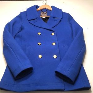 Jcrew Stadium Cloth Pea Coat Size 10Tall